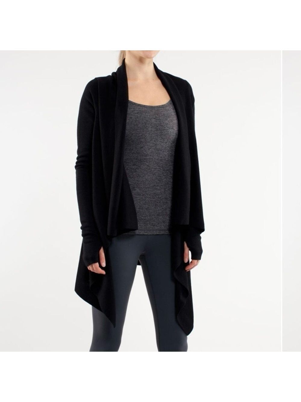 Lululemon Reflection Wrap Black Small/Medium Cardigan Sweater